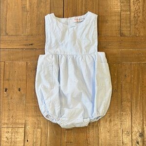 Blue Striped baby Romper